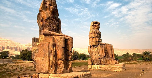 Los colosos de Memón.  Los gigantes de Luxor